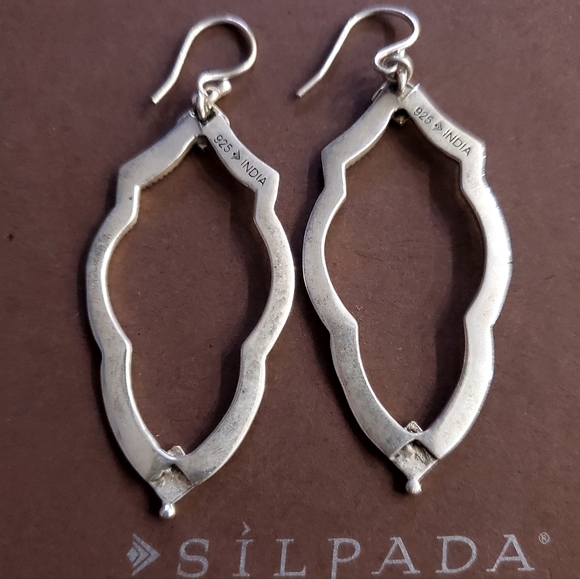 RARE! Vintage Silpada 925 Sterling Silver Frame Earrings W3282 - Picture 4 of 10